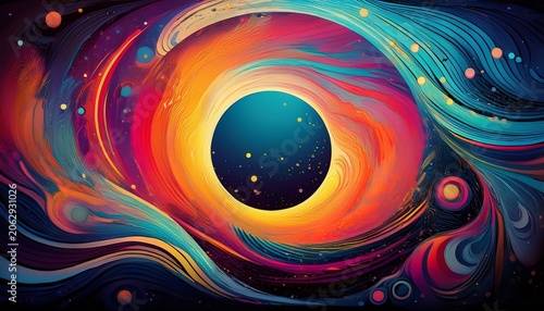 abstract background with colorful circle