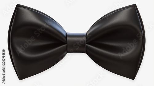 Black bow tie isolated on white background