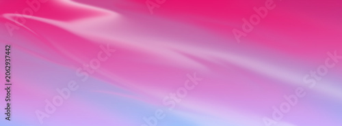 A vibrant abstract background features a smooth gradient transition from bright pink and magenta at the top to soft purple and light blue at the bottom. Subtle wavy lines and streaks of light create a