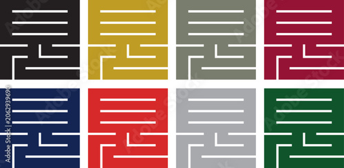 Bild auf Leinwand 家紋-角字-見（み）｜洞察と発見