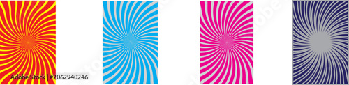 Konstfotografi Vibrant red and yellow spiral swirl background with hypnotic motion effect