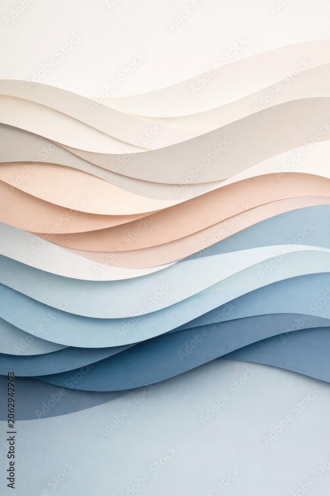 Fototapeta premium Abstract layered wave pattern