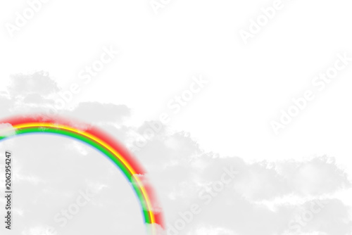 Rainbow Cloud Border Overlay PNG on Transparent Background
