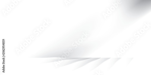 Abstract white and gray color, modern design stripes background with geometric straight lines and glowing light. Vector illustration.