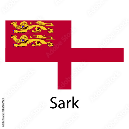 Принти на полотні Sark national flag