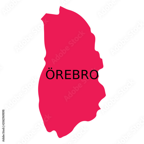Vászonkép Orebro county map