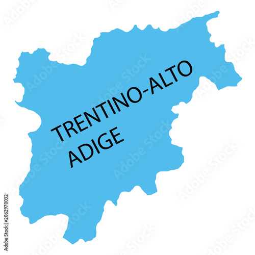 Obraz na plátně Trentino south tyrol region map