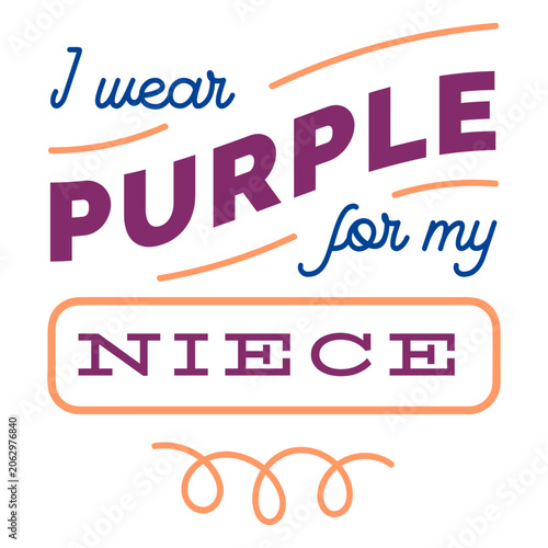 Foto I wear purple for my niece curl badge sticker