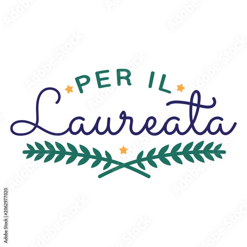 Cuadro en lienzo Per il laureata star branch sticker