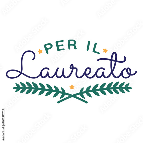 Canvastavla Per il laureato star branch sticker