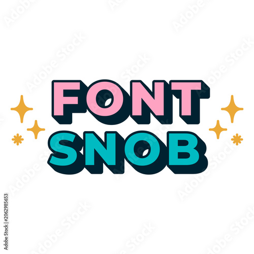 Foto Font snob graphic designer quote badge