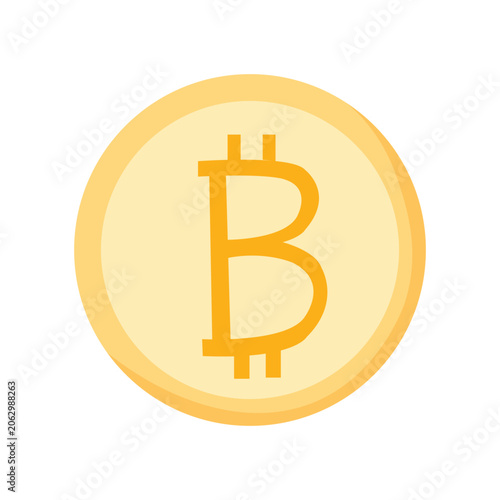 Bitcoin logo isolated on a clean background, representing cryptocurrency