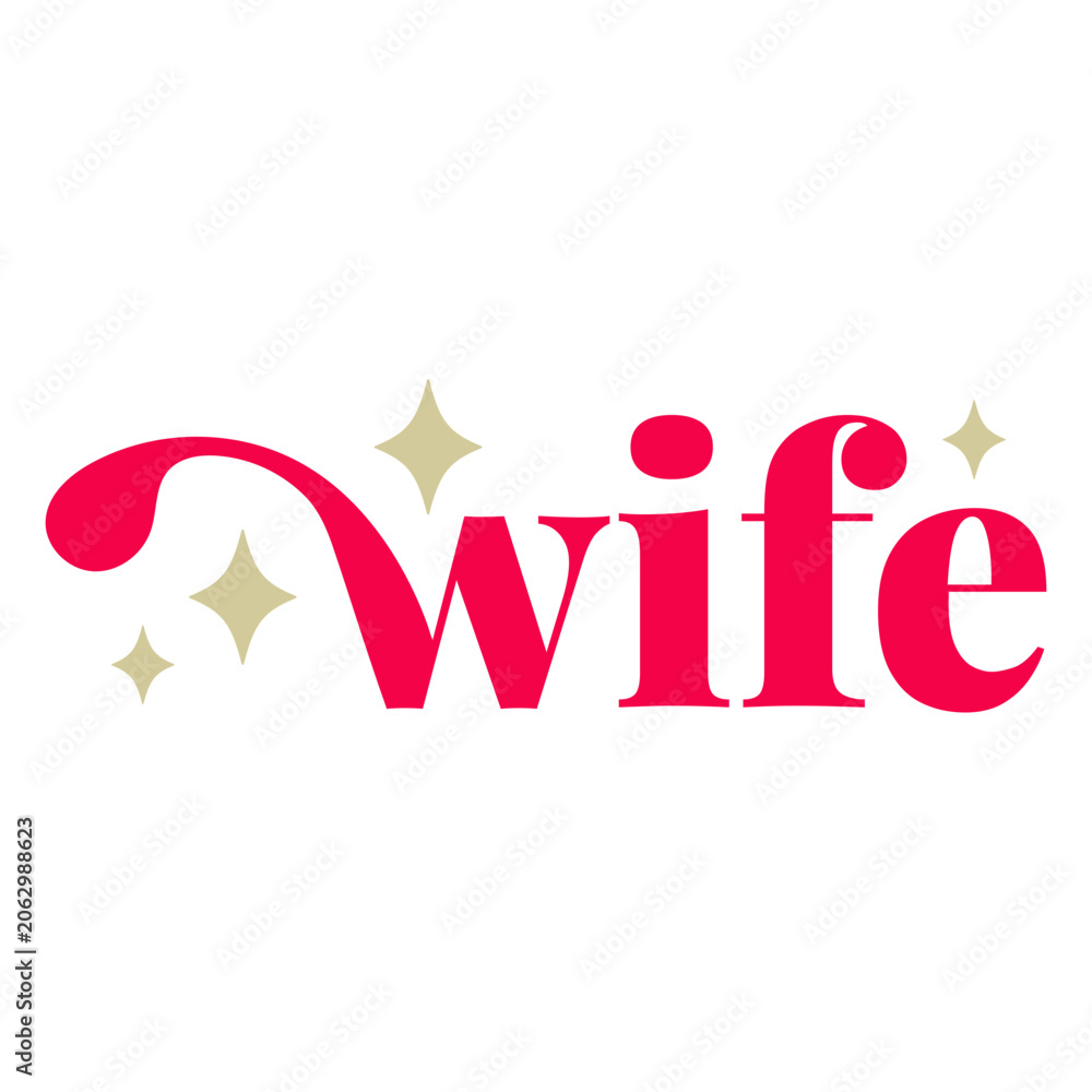 Fototapeta premium Wedding wife quote sentiment
