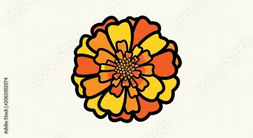 Colorful autumn floral wreath design illustration.