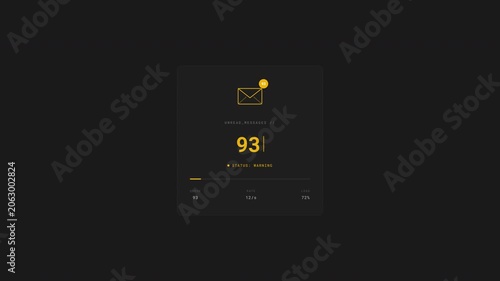 Dynamic Email Notification Counter Interface Graphic