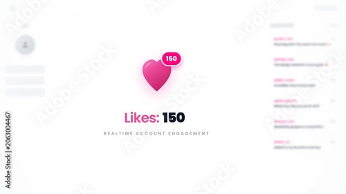 Social Media Account Engagement Likes Counter