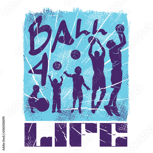 Картината върху платно Ball 4 life basketball life stages