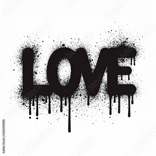 Dripping graffiti word art