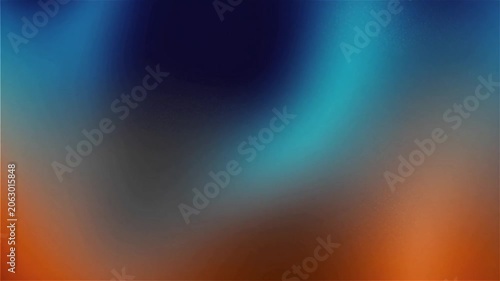 Full screen smooth animated gradient background slowly shifting from deep navy and vibrant cyan to charcoal and warm orange with soft flowing motion and a seamless loop effect