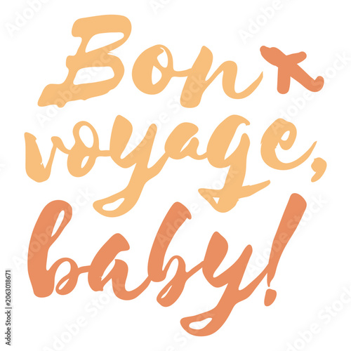 Quadro su tela Sentiment bon voyage quote