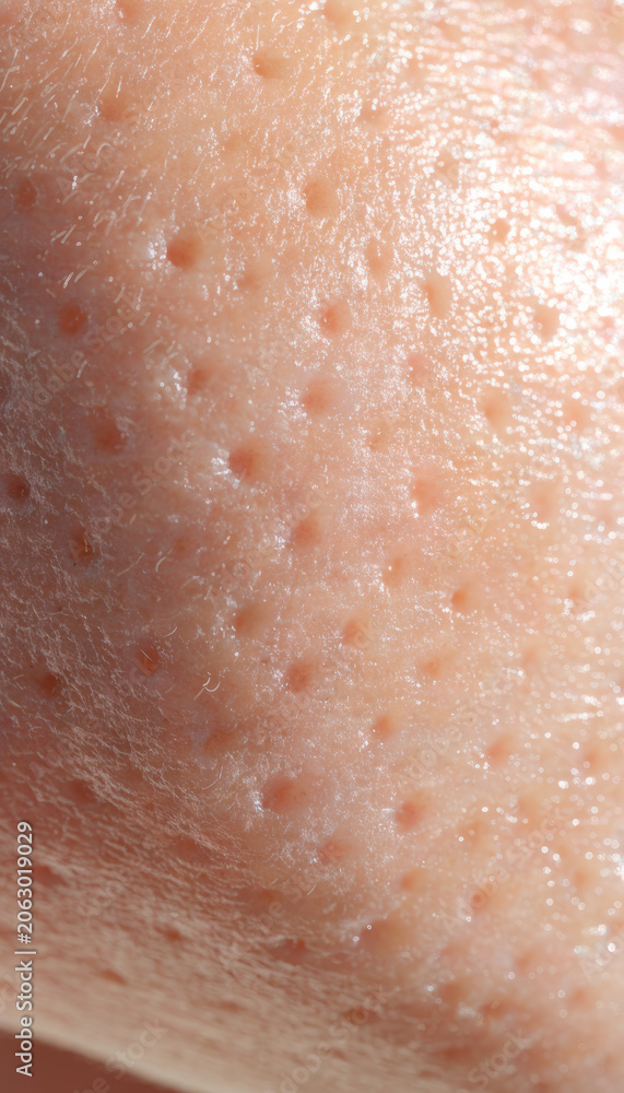 Fototapeta premium Macro skin texture pore human skin closeup rough imperfection dermis surface organic detail