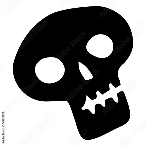 Obraz na płótnie Black silhouette of a skull