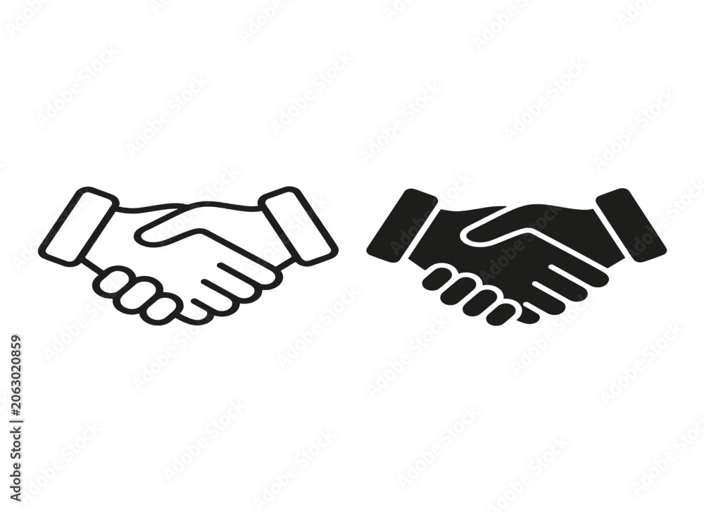 Fototapeta premium Partner icon simple element illustration pack ,respect, shake, hand, agreements, human vector
