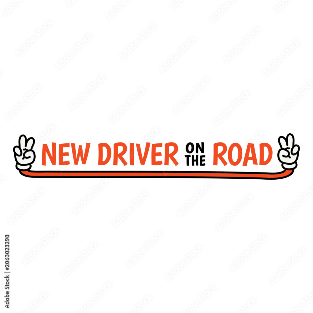Fototapeta premium New driver on the road