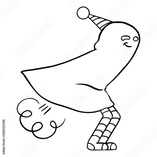 Obraz na plátně Draw of a farting ghost