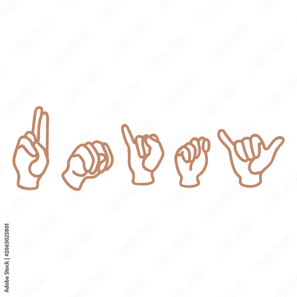 Fototapeta premium Hands practicing sign language