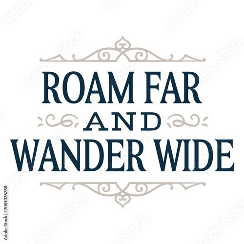 Tableau sur toile The logo for room far and wander wide