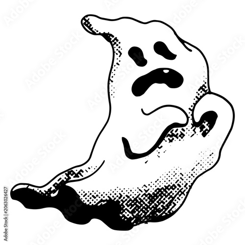 Obraz na plátně Scared floating specter