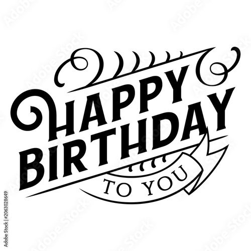 Photography Vintage inspired happy birthday design
