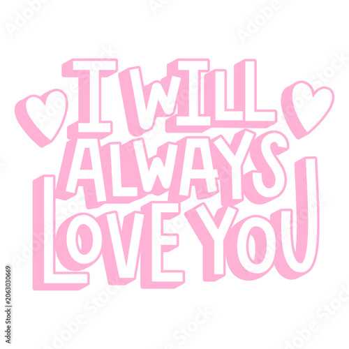 Foto I will always love you with hearts