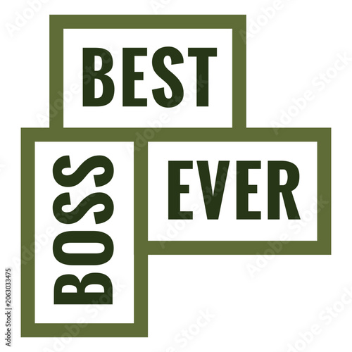 Fotografía Best boss ever logo