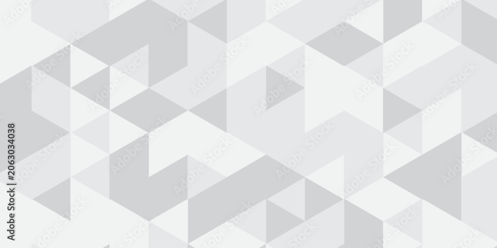 Fototapeta premium Vector polygonal triangle cube design. Seamless pattern low poly wall banner and decoration design. 