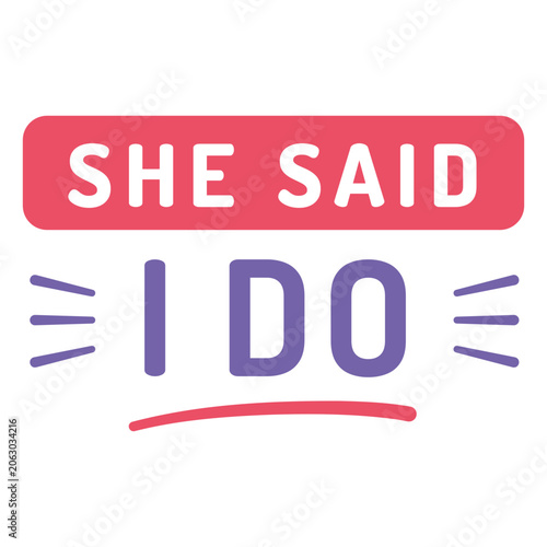 Bild auf Leinwand She said i do quote