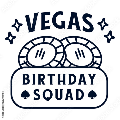 Photography Vegas birthday squad logo
