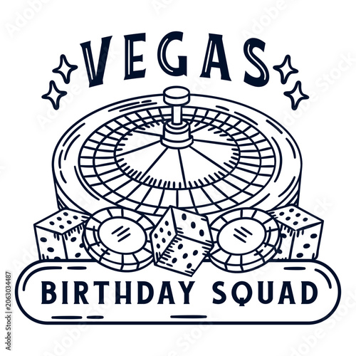 Photography Vegas birthday squad roulette badge