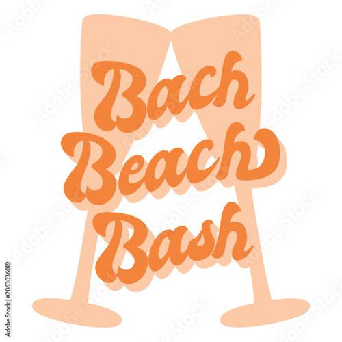 Canvas-taulu Back beach bash logo