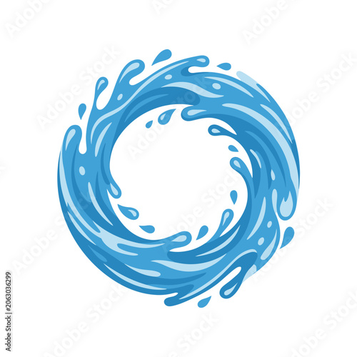 Water Splash Circle Liquid Motion.