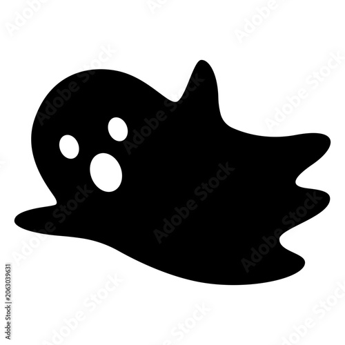 Vászonkép Cute ghost silhouette design