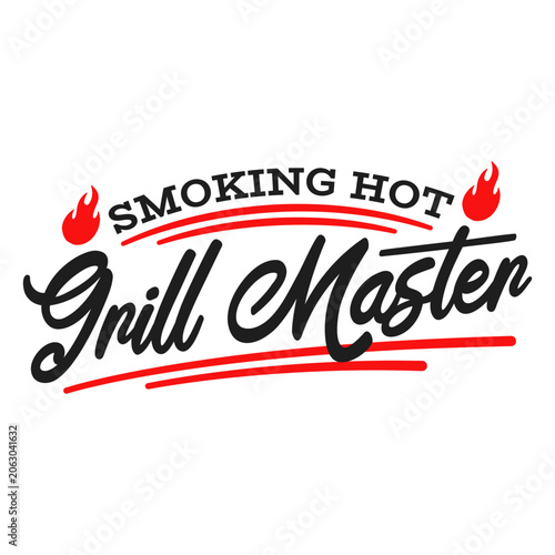 Obraz na plátne Smoking hot grill master design