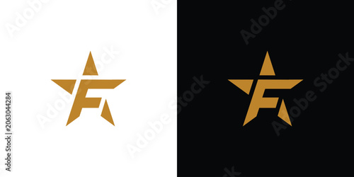 Unique and elegant F star logo design