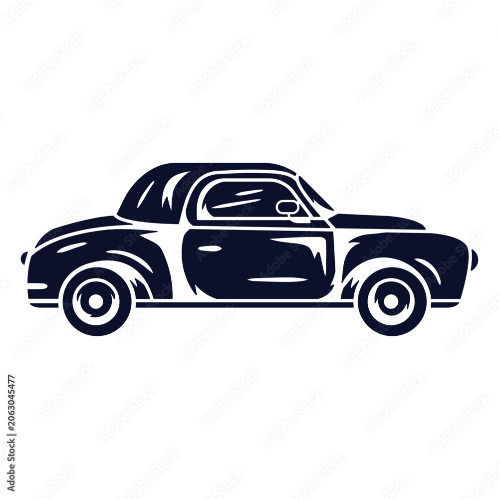Fototapeta premium Vintage car silhouette design