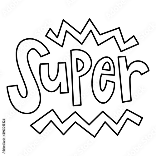Playful super word art design