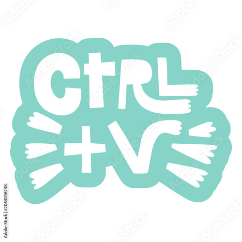 Canvas-taulu Playful ctrl + v graphic design