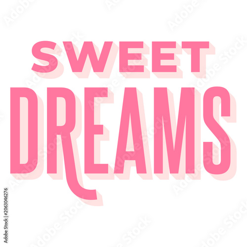 Quadro su tela Playful sweet dreams typography design