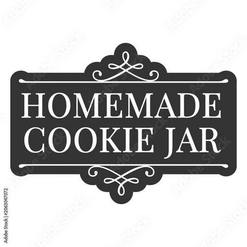 Schilderij op canvas Elegant homemade cookie jar design