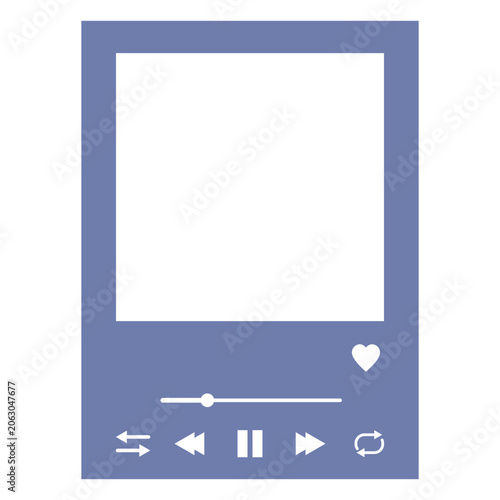 Foto Music player with a heart